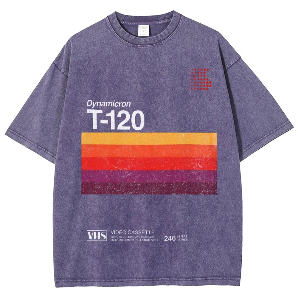 VHS T-120 Vintage Video Tape Retro Graphic Vintage Distressed T-shirt