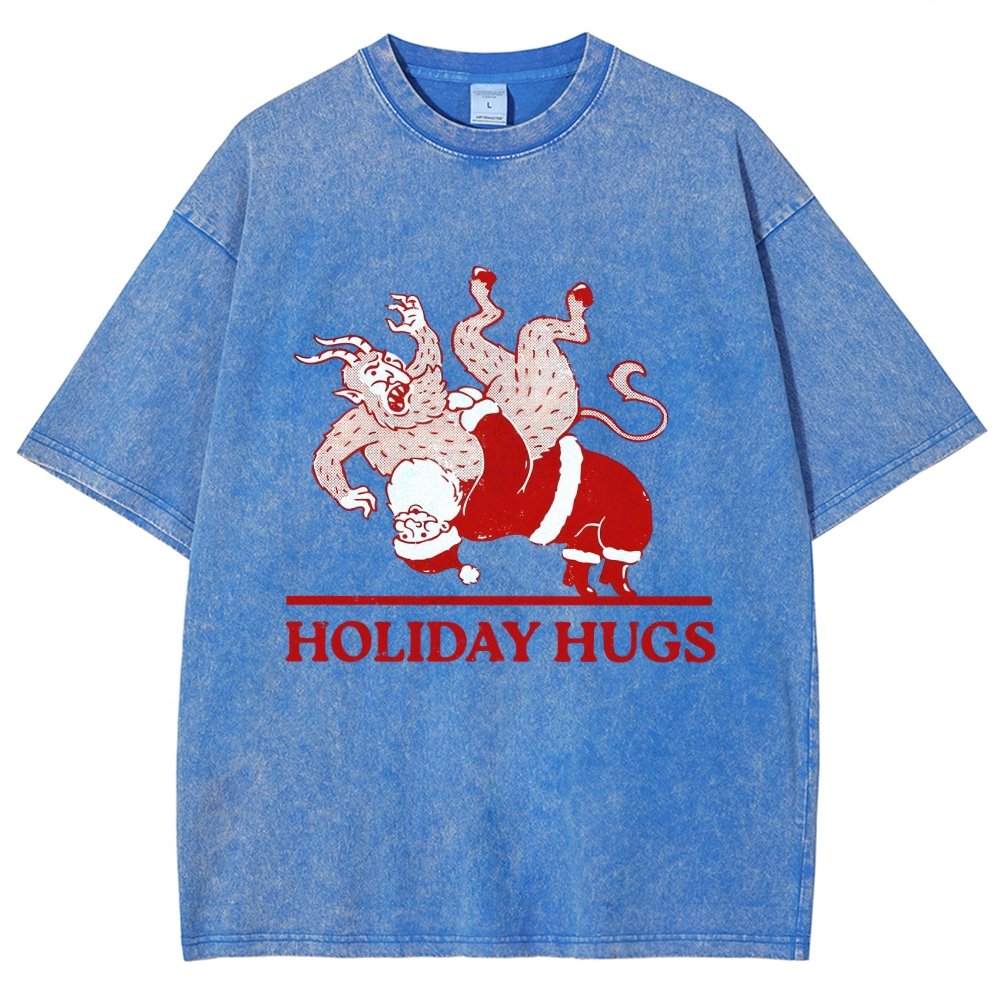Holiday Hugs Vintage Distressed T-shirt