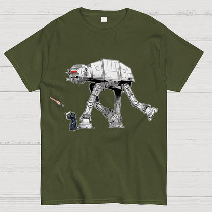 Walking the Galactic Robot Dog Funny Geek T-Shirt