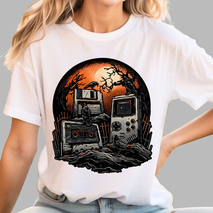 Retro Graveyard Geek T-Shirt