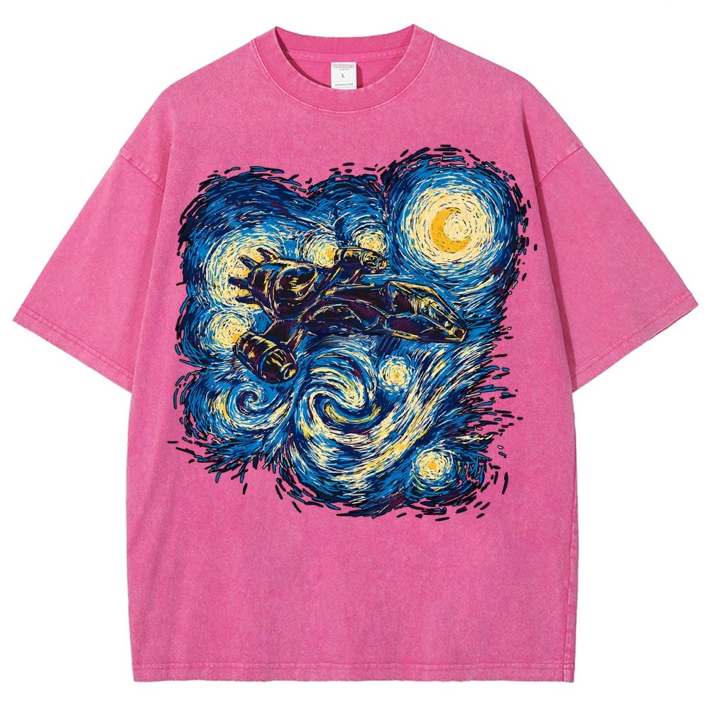Starry Flight Vintage Distressed T-shirt