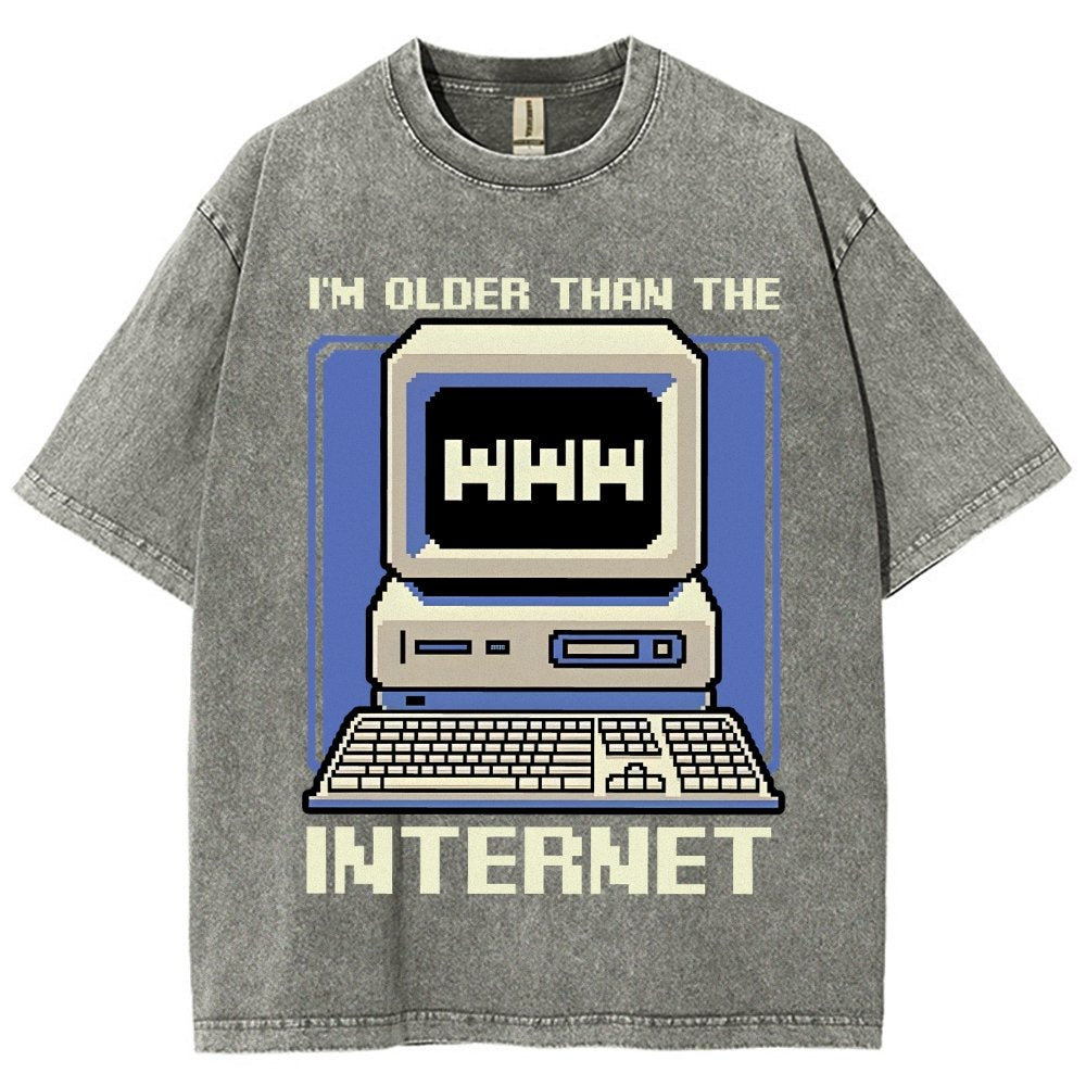 Older Than The Internet Vintage Distressed T-shirt