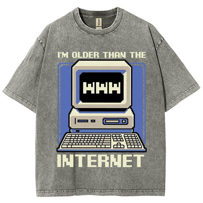 Older Than The Internet Vintage Distressed T-shirt