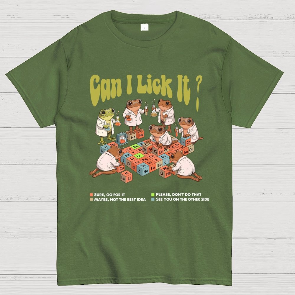 Can I Lick It Periodic Table Geek T-Shirt