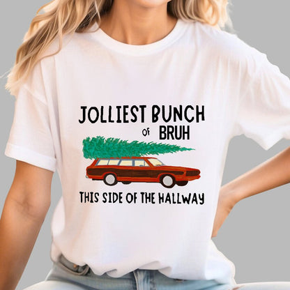 Jolliest Bunch of Bruh Christmas Geek T-Shirt
