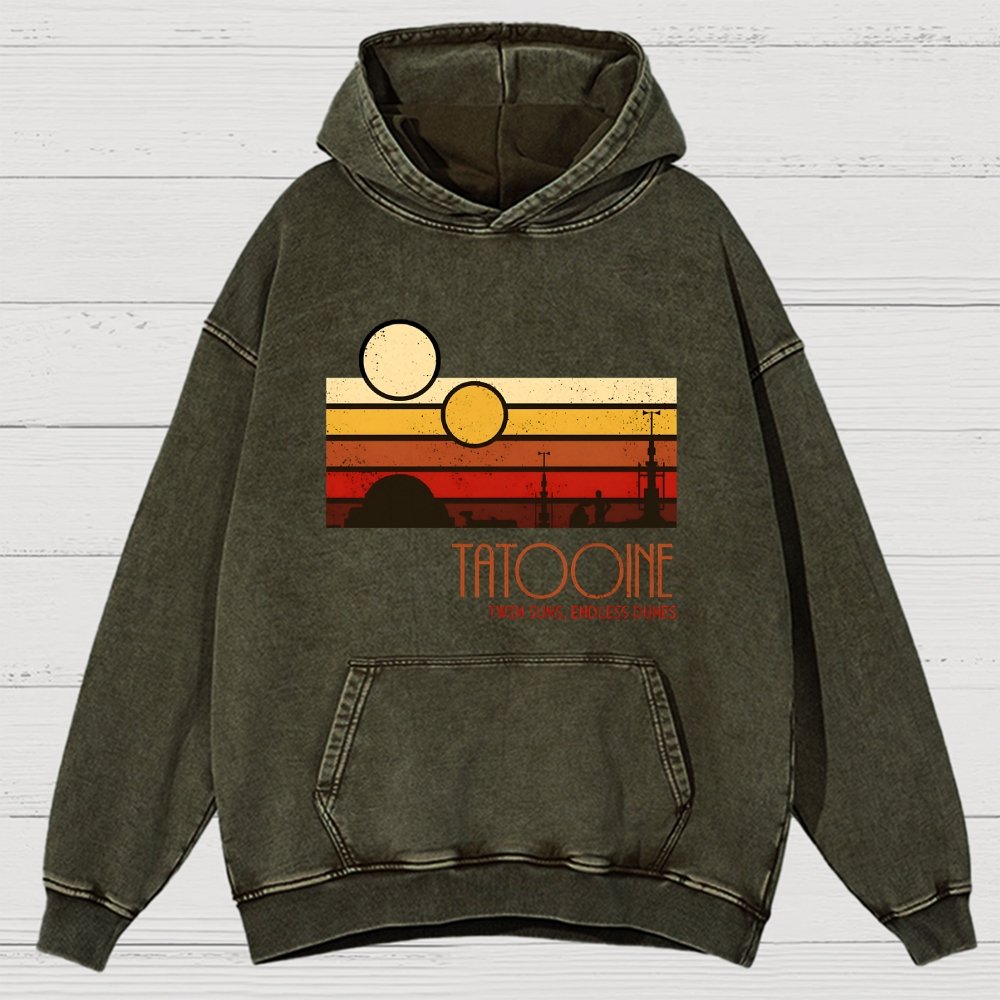 Dual Suns Vast Dunes Vintage Distressed Hoodie