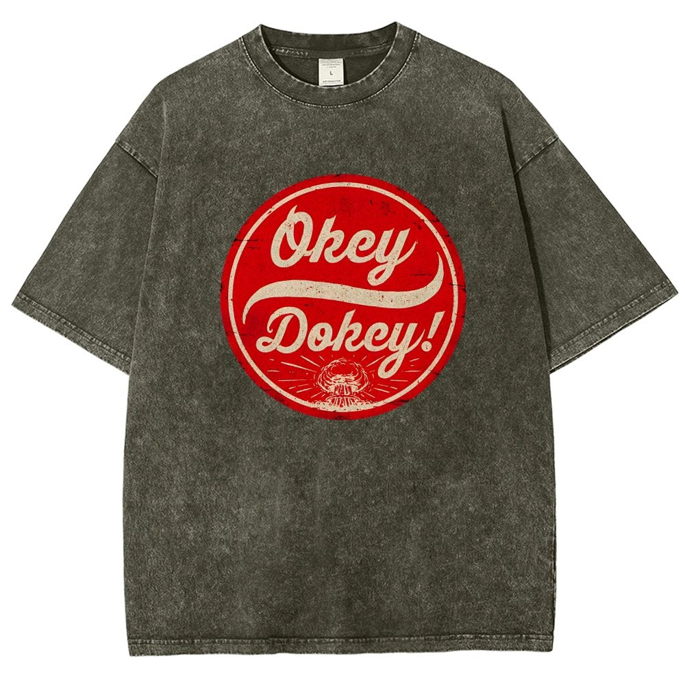 Okey Dokey - The Last Drink Vintage Distressed T-shirt