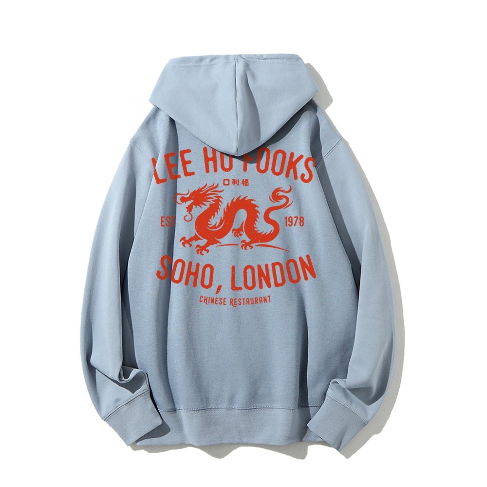 Lee Ho Fooks Printed Back Cotton Hoodie