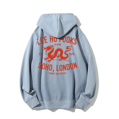 Lee Ho Fooks Printed Back Cotton Hoodie