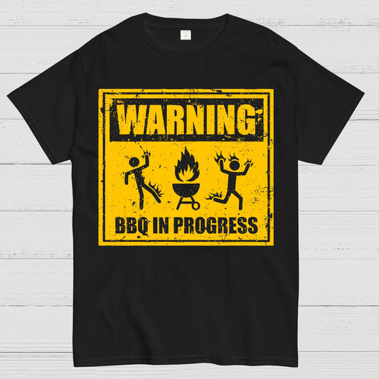 Warning BBQ In Progress Geek T-Shirt