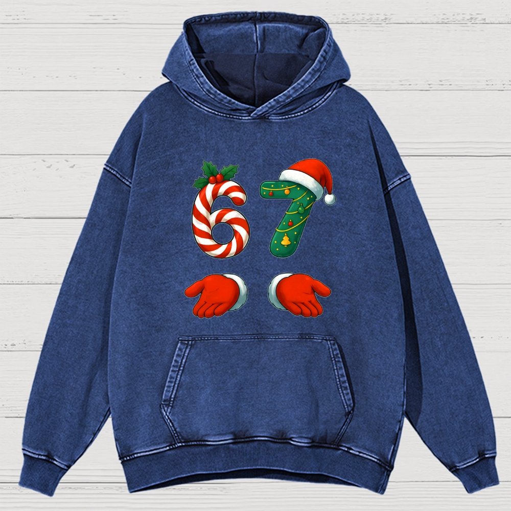 67 Christmas Vintage Distressed Hoodie