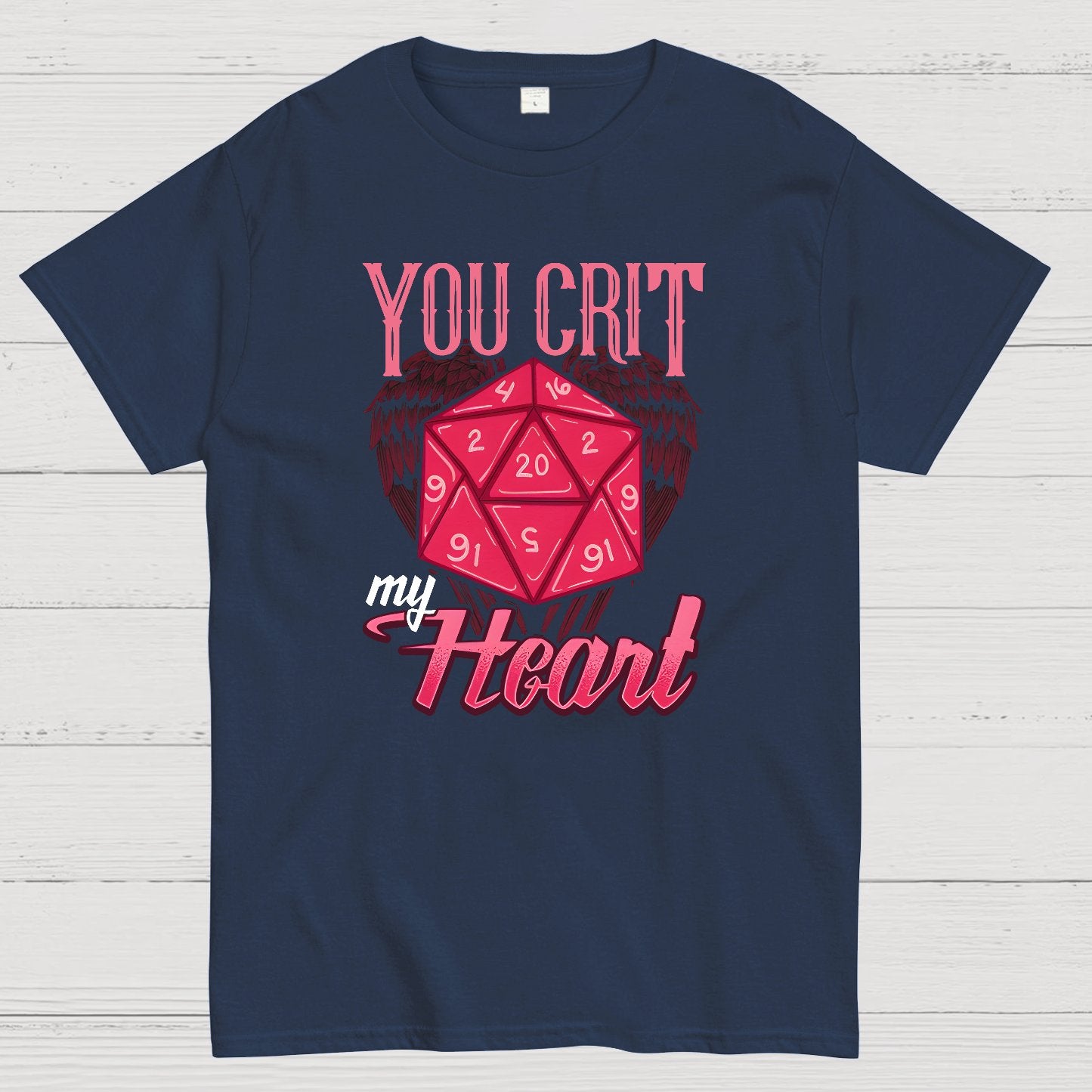 You Crit My Heart Fun Board Game Valentine's Day Nerd T-Shirt
