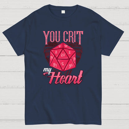 You Crit My Heart Fun Board Game Valentine's Day Nerd T-Shirt
