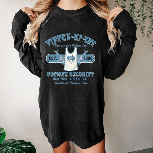Yippee Ki Yay Security NY-LA Washed Long Sleeve Tee