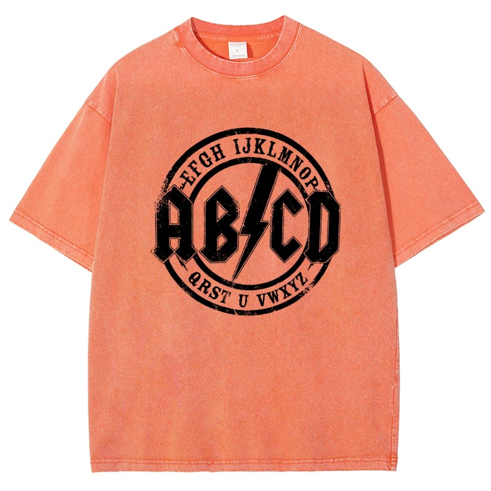 Hard Rock Alphabet Vintage Distressed T-shirt