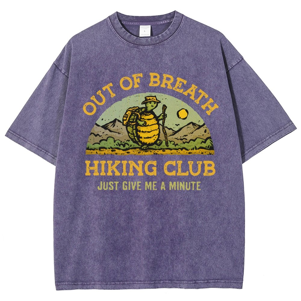Out Of Breath Hiking Club Vintage Distressed T-shirt