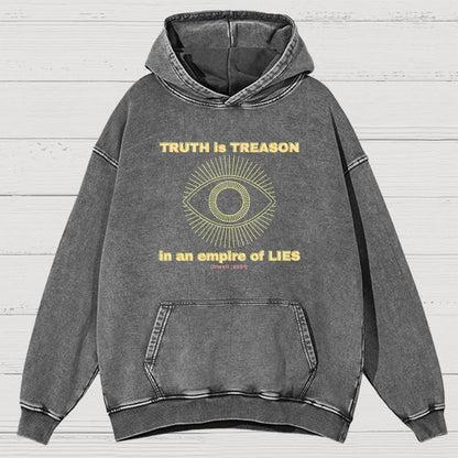 Truth Is Treason In An Empire Of Lies 1984 Vintage Distressed Hoodie