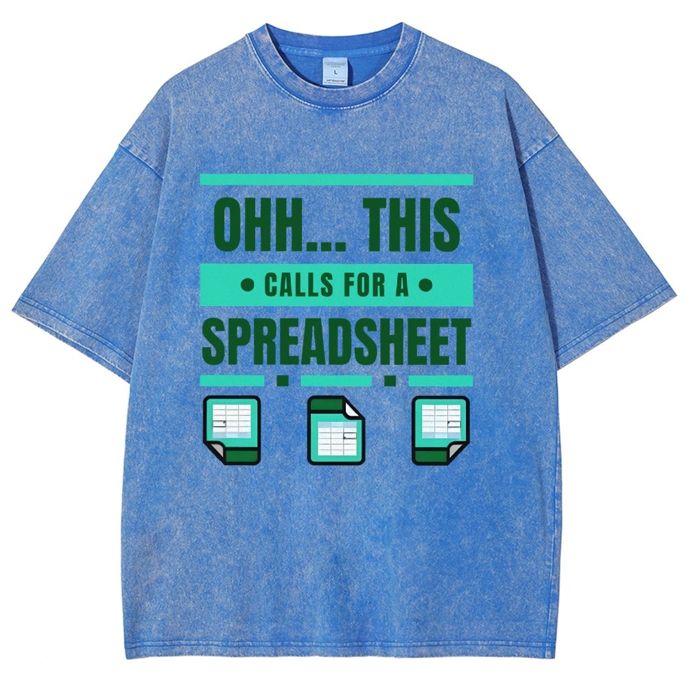 This Calls For A Spreadsheet Office Software Vintage Distressed T-shirt