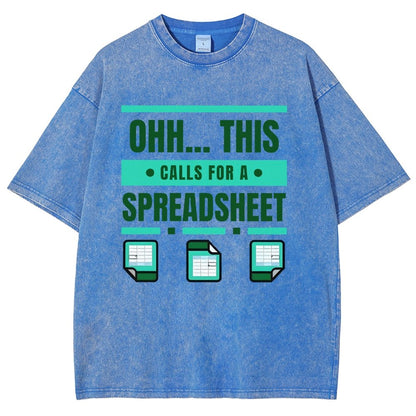This Calls For A Spreadsheet Office Software Vintage Distressed T-shirt