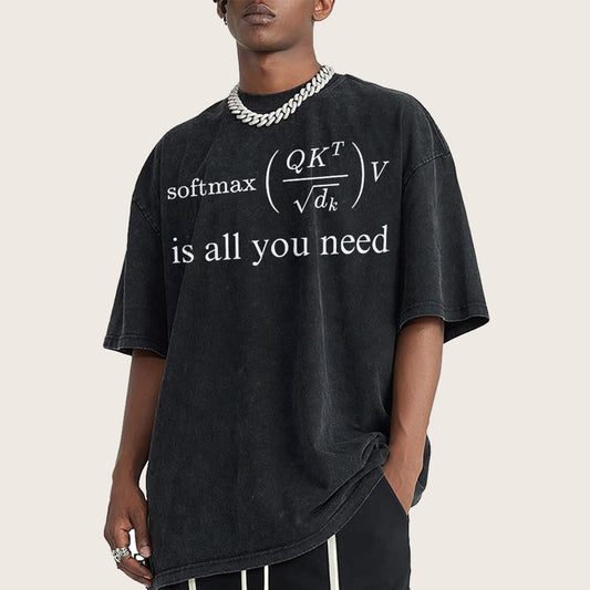 Attention is All You Need Vintage Distressed T-shirt