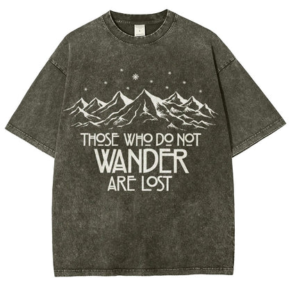 Those Who Do Not Wander Vintage Distressed T-shirt