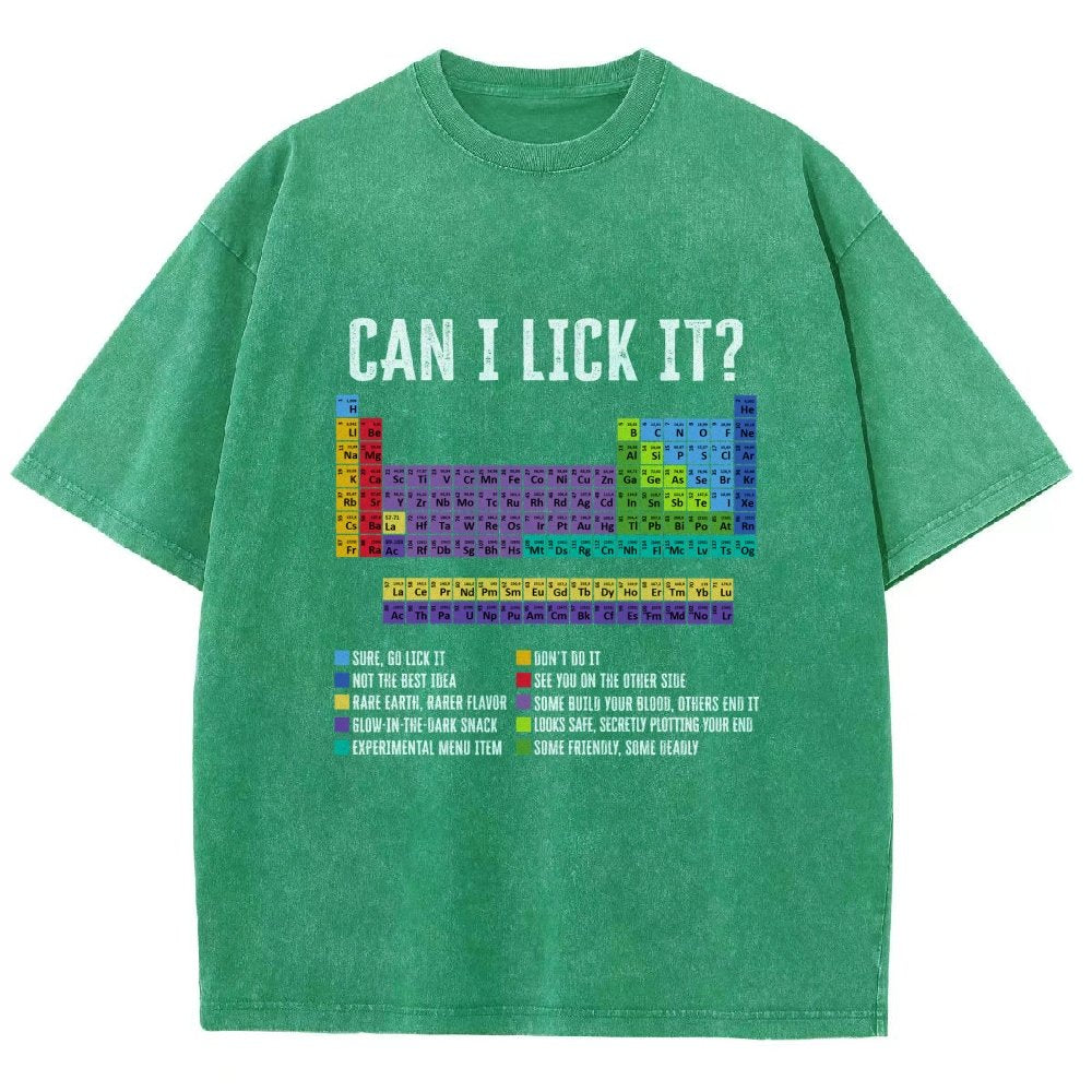 Can I Lick It Chemistry Teacher Science Day Vintage Distressed T-shirt
