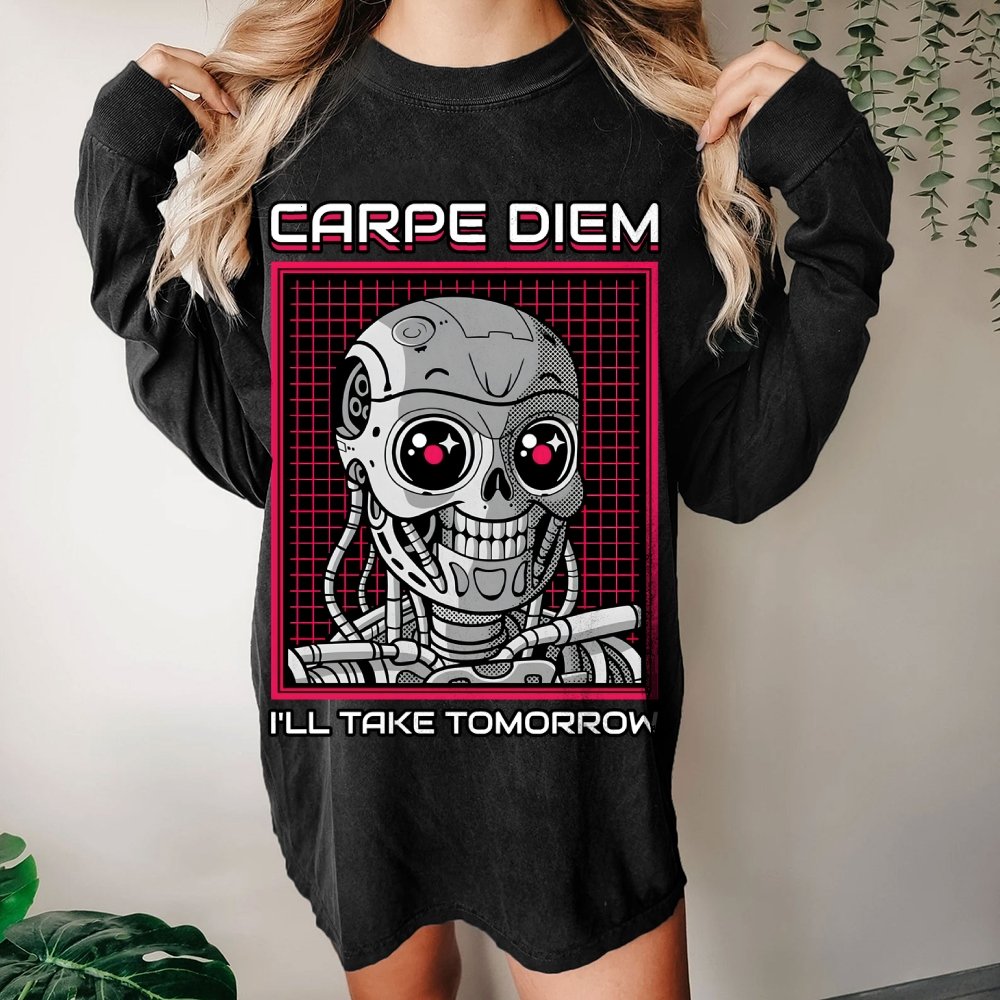 Rise Of The Cute Machine Washed Long Sleeve Tee