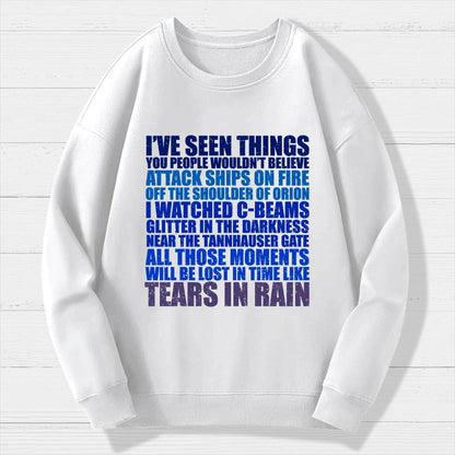 Tears In Rain Geek Cotton Sweatshirt