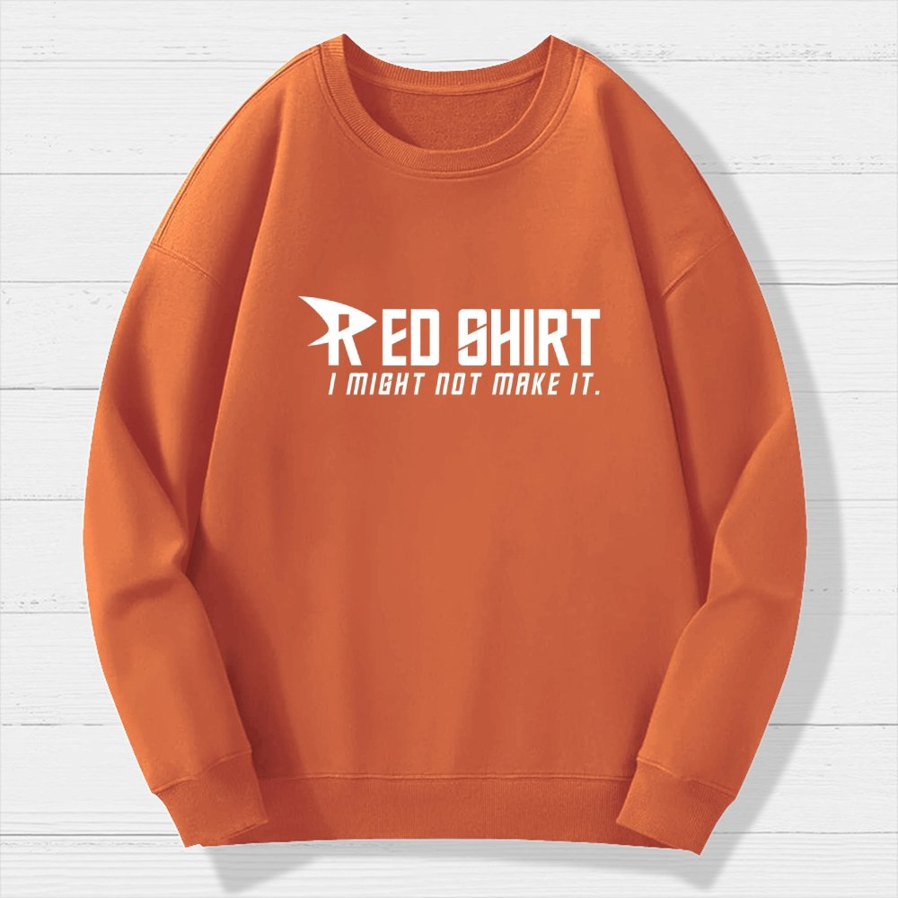 Red Shirt Geek Cotton Sweatshirt