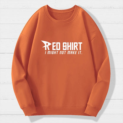 Red Shirt Geek Cotton Sweatshirt