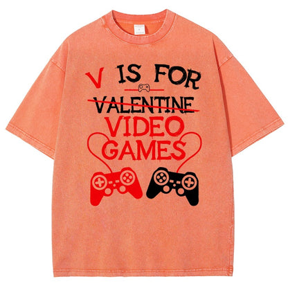Valentine's Day.Funny Gamer Valentine Nerd Vintage Distressed T-shirt