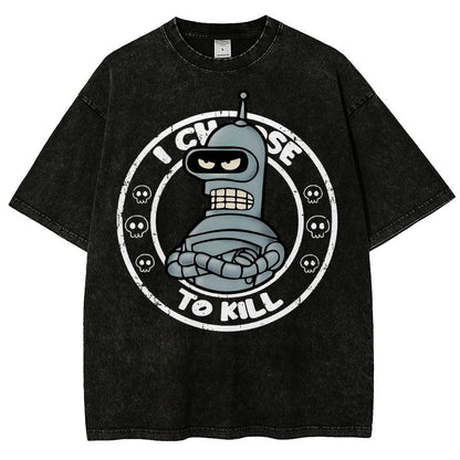 I Choose To Kill Vintage Distressed T-shirt
