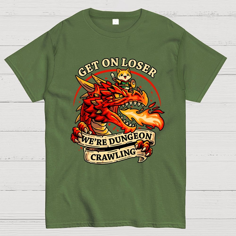 Dungeon Crawling Dragon Geek T-Shirt