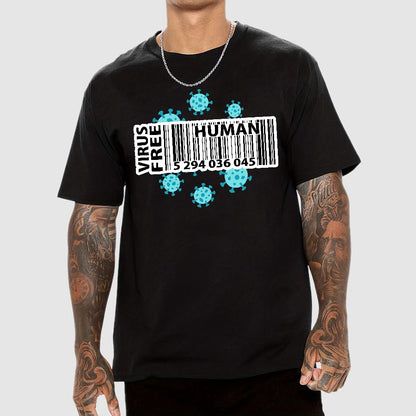 Human virus Bar Code，Funny virus Geek T-Shirt