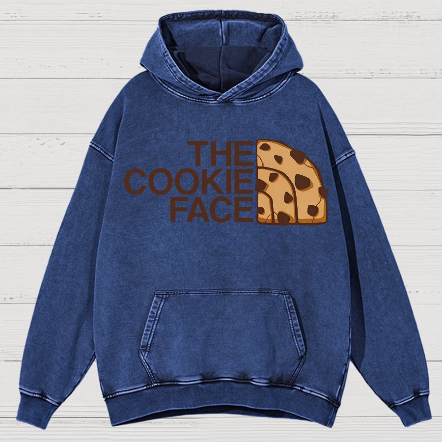 Cookie Face Vintage Distressed Hoodie