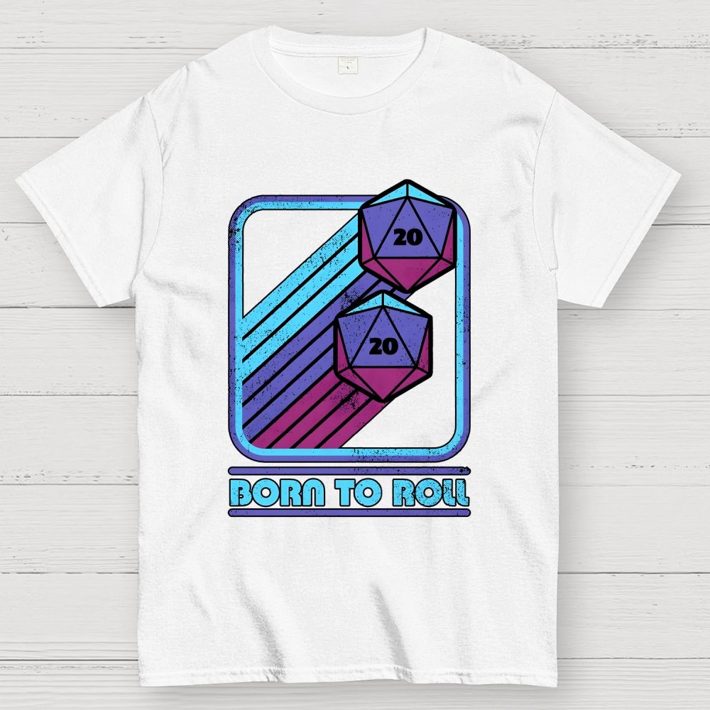 RPG Vintage Born To Roll Geek T-Shirt