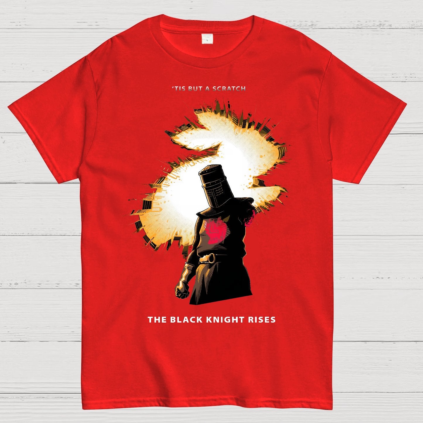 Black Knight vs. Bunny. one will fall. Geek T-Shirt
