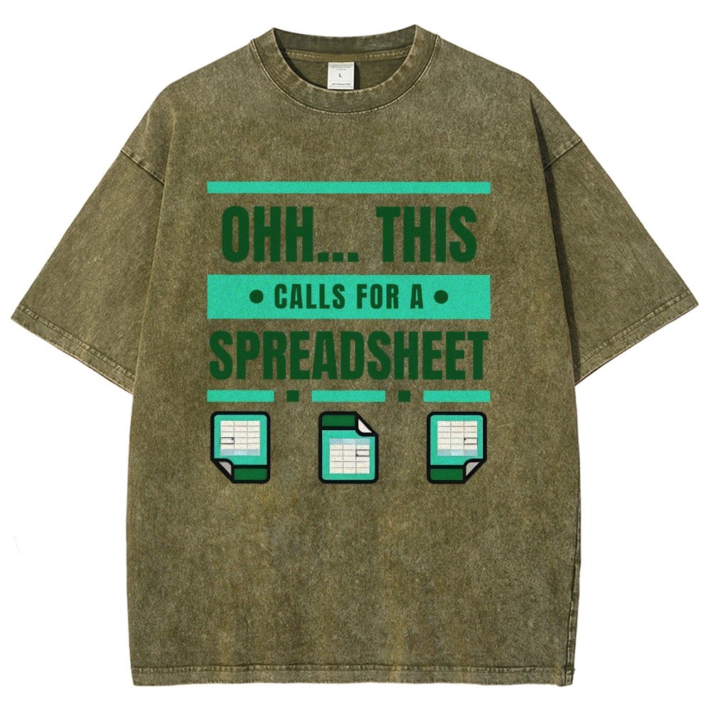 This Calls For A Spreadsheet Office Software Vintage Distressed T-shirt