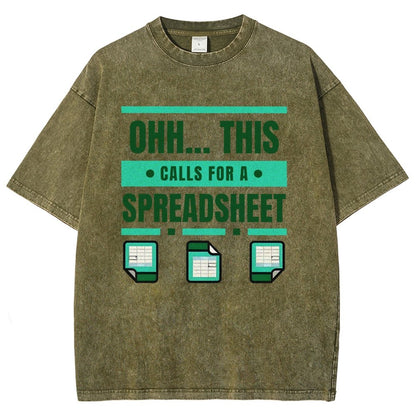 This Calls For A Spreadsheet Office Software Vintage Distressed T-shirt