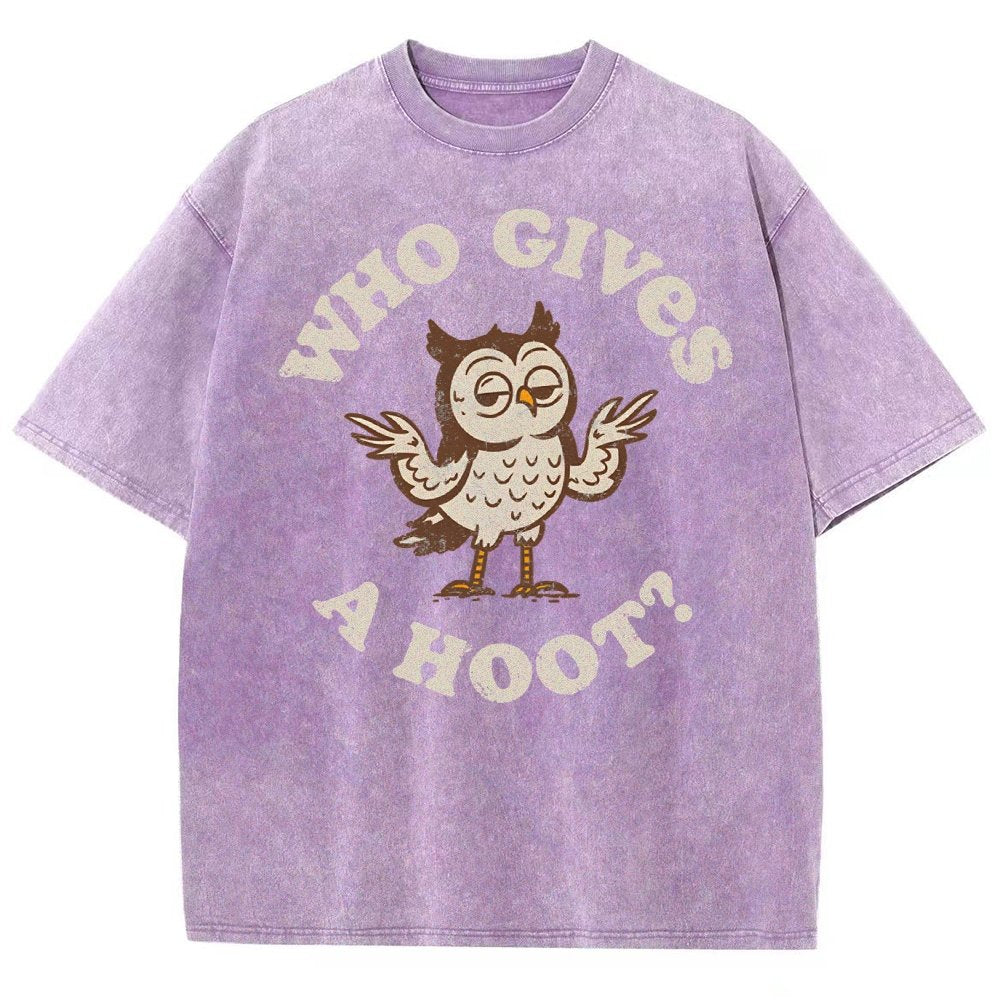 Who Gives a Hoot Vintage Distressed T-shirt