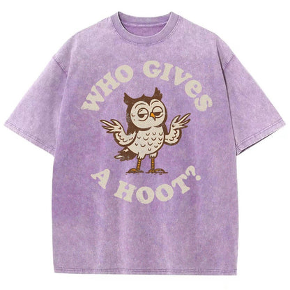 Who Gives a Hoot Vintage Distressed T-shirt