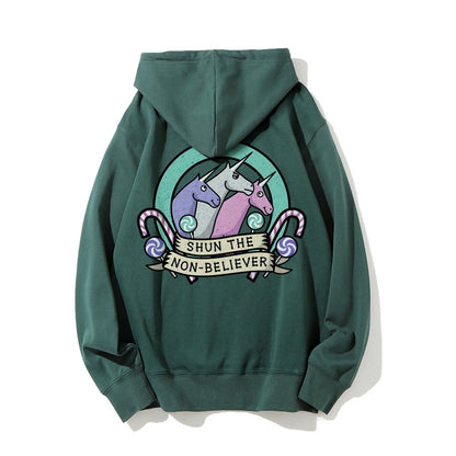 Shun The Non-Believer Printed Back Unisex Cotton Hoodie