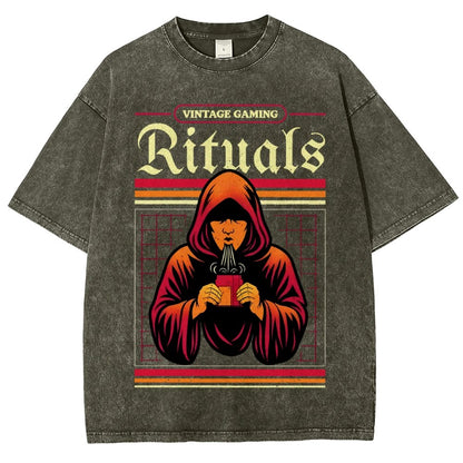 Vintage Gaming Rituals Buy Now Vintage Distressed T-shirt