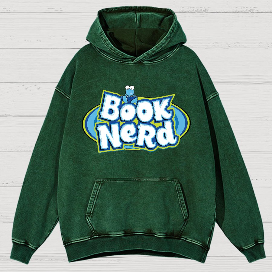 Book Nerd Vintage Distressed Hoodie