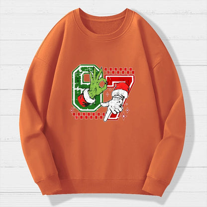 Six Seven 6 7 Christmas Geek Cotton Sweatshirt