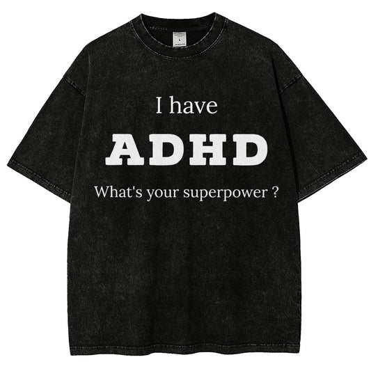 Adhd Is My Superpower Vintage Distressed T-shirt