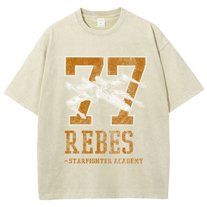 Galactic Fighter Academy Vintage Distressed T-shirt