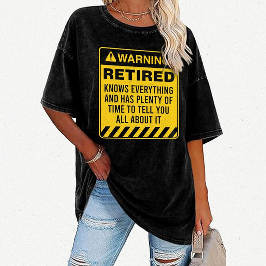 Retired Warning Vintage Distressed T-shirt