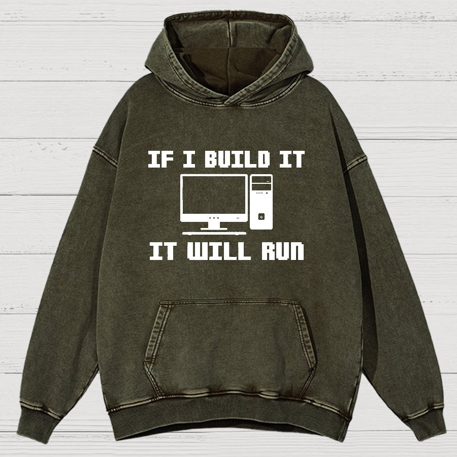 Pc Builder Computer Nerd Vintage Distressed Hoodie