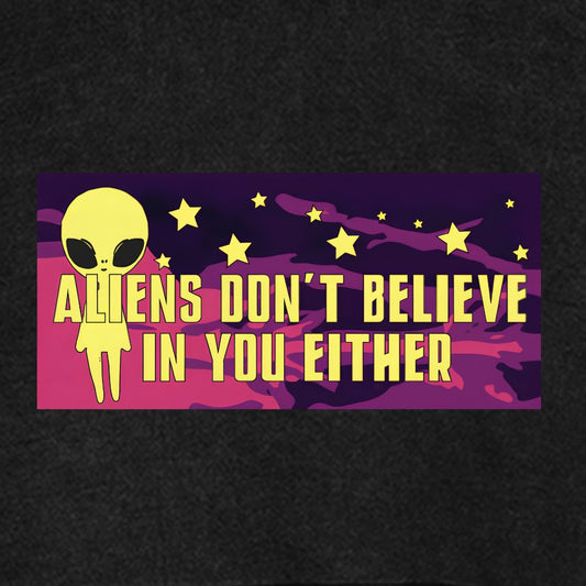 Mysterious Beings Don't Believe In You Either Vintage Distressed Hoodie